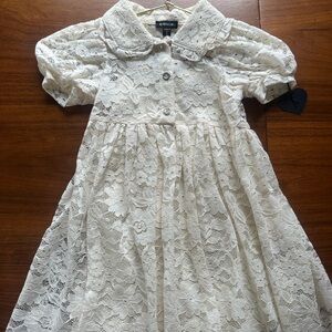 Zunie Ivory Lace Formal Kids Dress